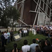Ceremonia de colocación de monumento vivo en memoria de Raúl Padilla López