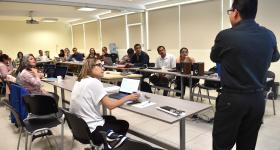 Estudiantes del Doctorado en Sistemas y Ambientes de Aprendizaje durante el Noveno Coloquio Anual