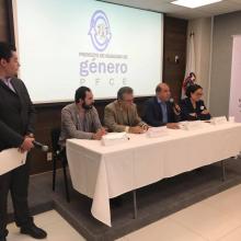 Presídium durante el curso de capacitación en igualdad de género